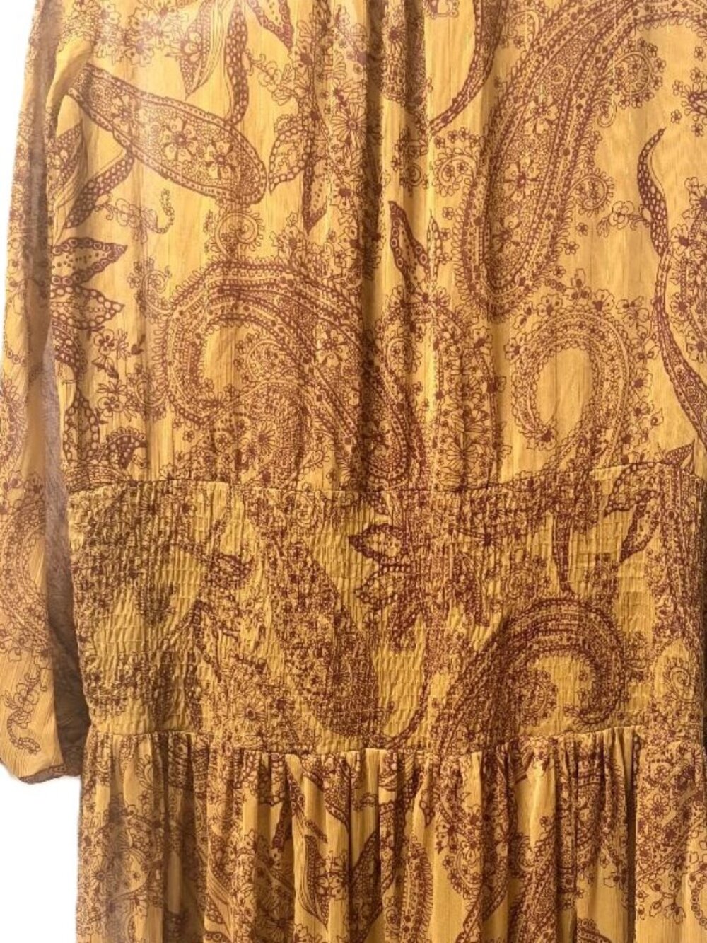 ZARA Long Sleeve Paisley Dress ZW Collection Size M $179 NWT * See description - Picture 5 of 15